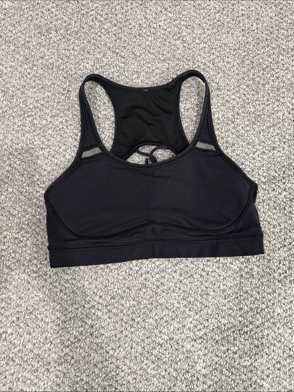 lululemon athletica Black Racerback Sports Bra with Cutout Back